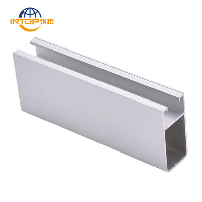 6063 T6 Alloy Aluminium Window Profiles Sand Blasting Silver
