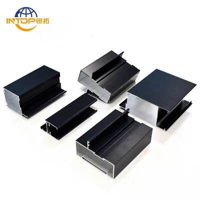Glossy Anodized Aluminium Window Profiles Bronze Aluminium Door Frame ...